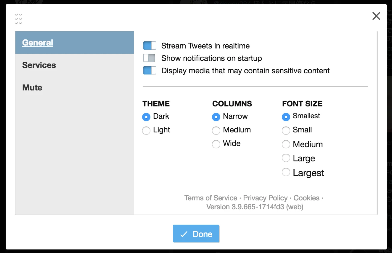 TweetDeck BetterTweetDeck Twitter 拡張機能