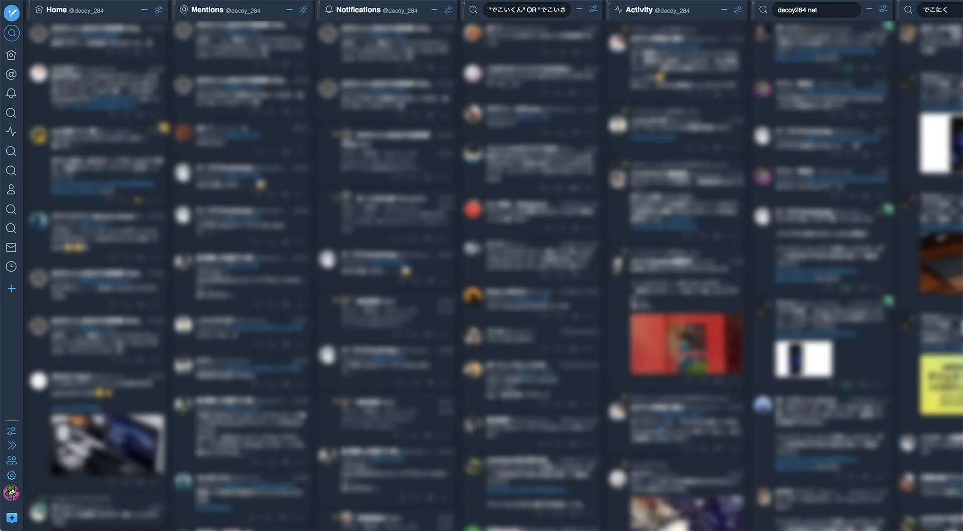 TweetDeckのメイン画面