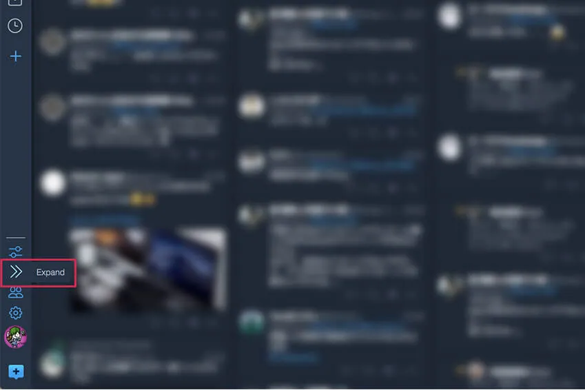 TweetDeck 左ペインを広げる