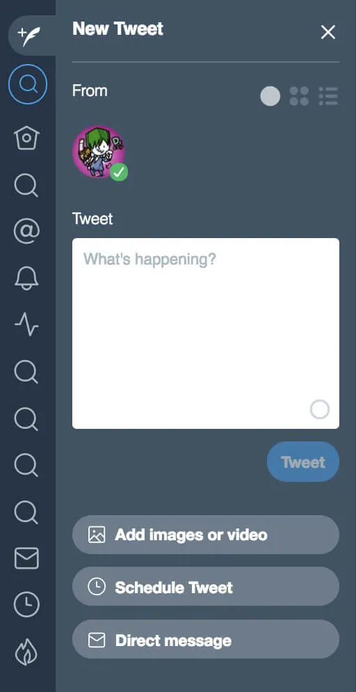 TweetDeck 新規ツイート