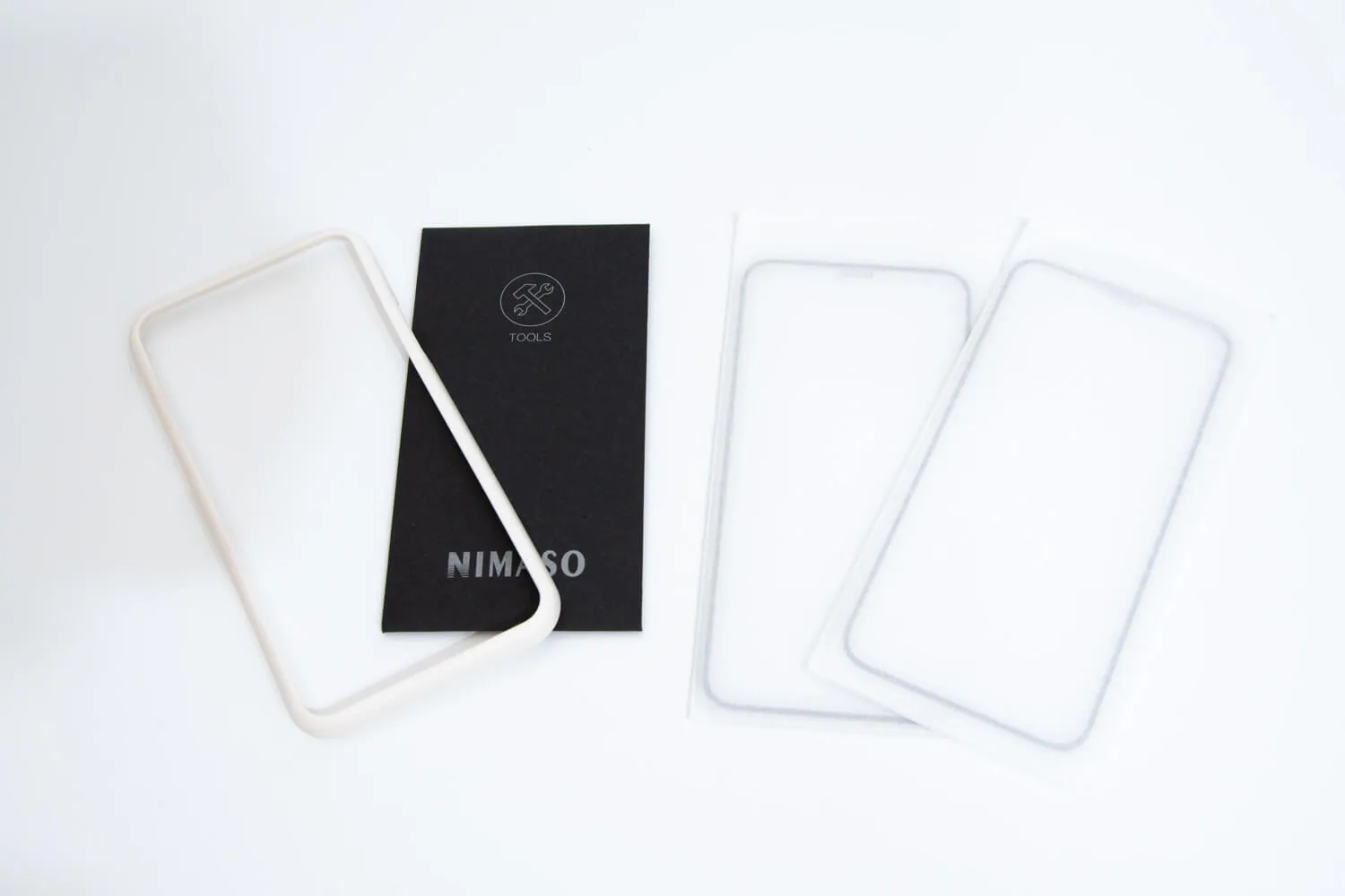 NIMASO ガラスフィルム iPhone XS 内容物