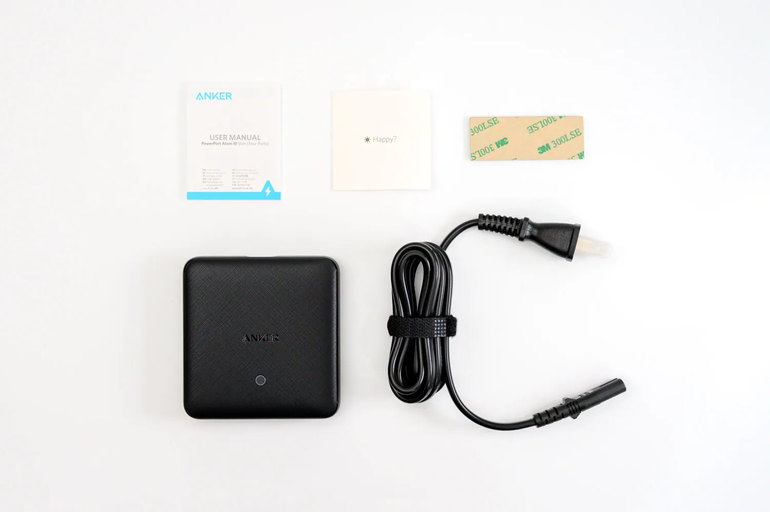 Anker PowerPort Atom III Slim (Four Ports）同梱物