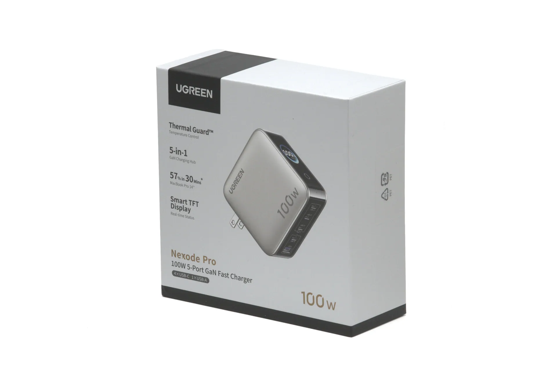 UGREEN PD 100W 5ポート充電器 レビュー：ディスプレイで充電状況が